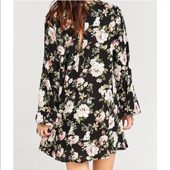 Show Me Your MuMu Courtney Loves Roses Floral Shift Dress Balloon Sleeves XS - Picture 3 of 8